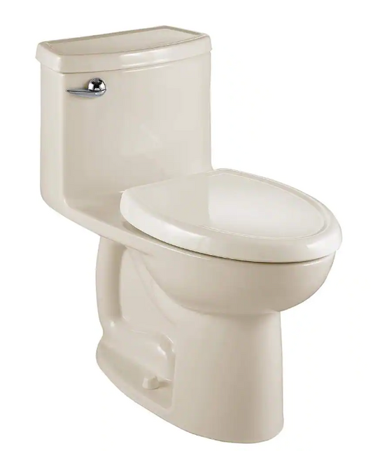 American Standard Compact Cadet 3 FloWise Tall Height 1-Piece 1.28 GPF Single Flush Elongated Toilet in Linen, Seat Included