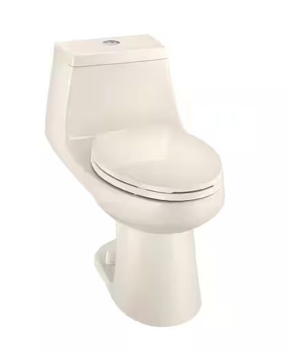 Glacier Bay McClure 1-piece 1.1 GPF/1.6 GPF High Efficiency Dual Flush Elongated Toilet in Biscuit, Seat Included