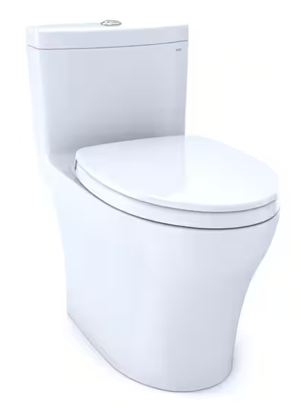 TOTO Aquia IV 1-Piece 0.8/1.28 GPF Dual Flush Elongated ADA Comfort Height Toilet in Cotton White, SoftClose Seat Included