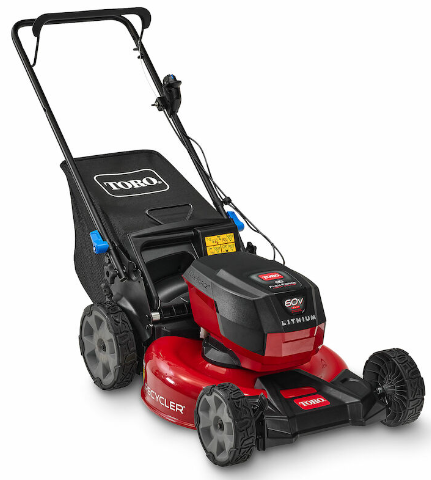 Toro Model 21323 60V Max* 21 in. (53 cm) Recycler® w/SmartStow® Push Lawn Mower with 4.0Ah Battery