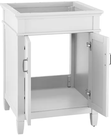 Ashburn 24 in. W x 21.63 in. D x 34 in. H Bath Vanity Cabinet without Top in White ASWA2421