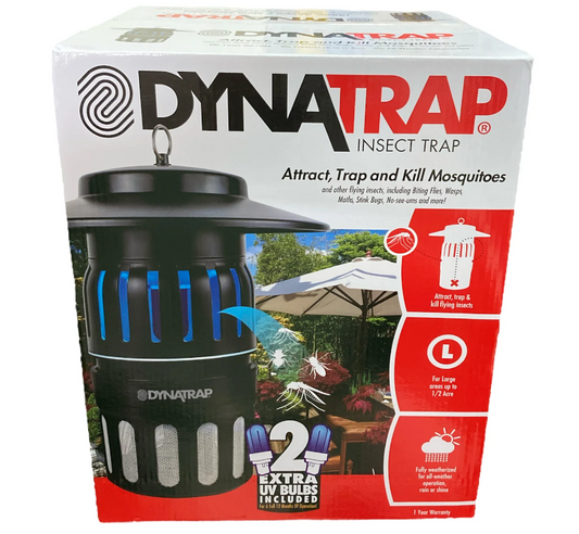 Dynatrap 1/2 acre copper insect and mosquito trap with 2 replacement bulbs