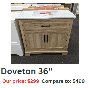 Doveton 30 in. W x 19 in. D x 34 in. H Single Sink Bath Vanity in White  with White Engineered Marble Top