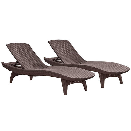 Keter All-Weather Grenada Chaise Loungers, Set of 2