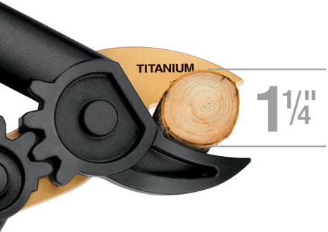 1-1/4 in. Cut Capacity Titanium Coated Steel Blade, 15 in. PowerGear Anvil Lopper with DuraFrame Handle 135211