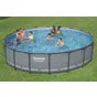 Bestway Power Steel 18’ x 48” Round Above Ground Pool Set with 1,500 gal. Sand Filter Pump