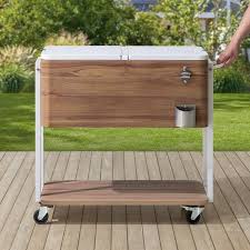 80 Qt. Light Brown Woodgrain Cooler