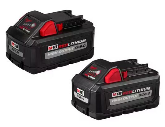 M18 18-Volt Lithium-Ion HIGH OUTPUT XC 8.0 Ah and 6.0 Ah Battery (2-Pack) 1009698637
