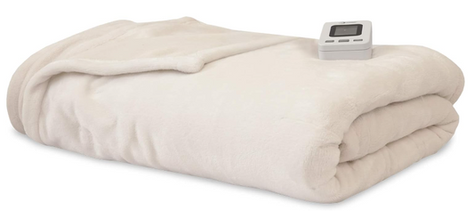 SensorPedic Heated Electric Blanket with SensorSafe, Full, Ivory