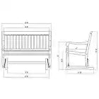Painted Wood Glider Bench white