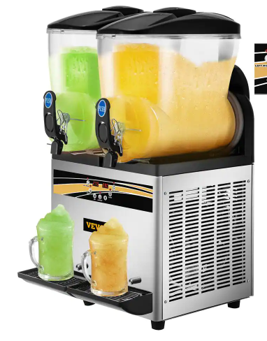 1055 oz. Commercial Slushy Machine 15L x 2 Tanks Frozen Drink Machine Snow Cone Machine Margarita Machine 1000W 1007566722