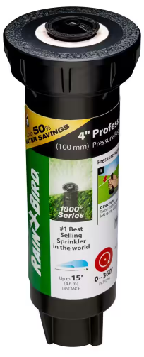 1800 Series 4 in. Pop-Up PRS Sprinkler, 0-360 Degree Pattern, Adjustable 8-15 ft. 1005632353