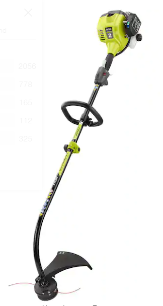 25 cc 2-Stroke Attachment Capable Full Crank Curved Shaft Gas String Trimmer 1001058924