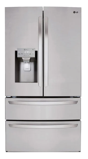 LG 28 cu. ft. 4-Door French Door Smart Refrigerator with Ice and Water Dispenser in PrintProof Stainless Steel - Model LMXS28626S