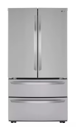 23 cu. ft. 4-Door French Door Refrigerator with Internal Water Dispenser in PrintProof Stainless Steel, Counter Depth Model LMWC23626S