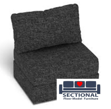 Gray Crossed Weave Seat Cover Set for Floor Model Sectionals