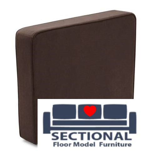 Brown Padded Velvet Seat Cover Set for Floor Model Sectionals