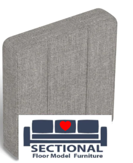 Gray Brushed Weave Seat Cover Set for Floor Model Sectionals