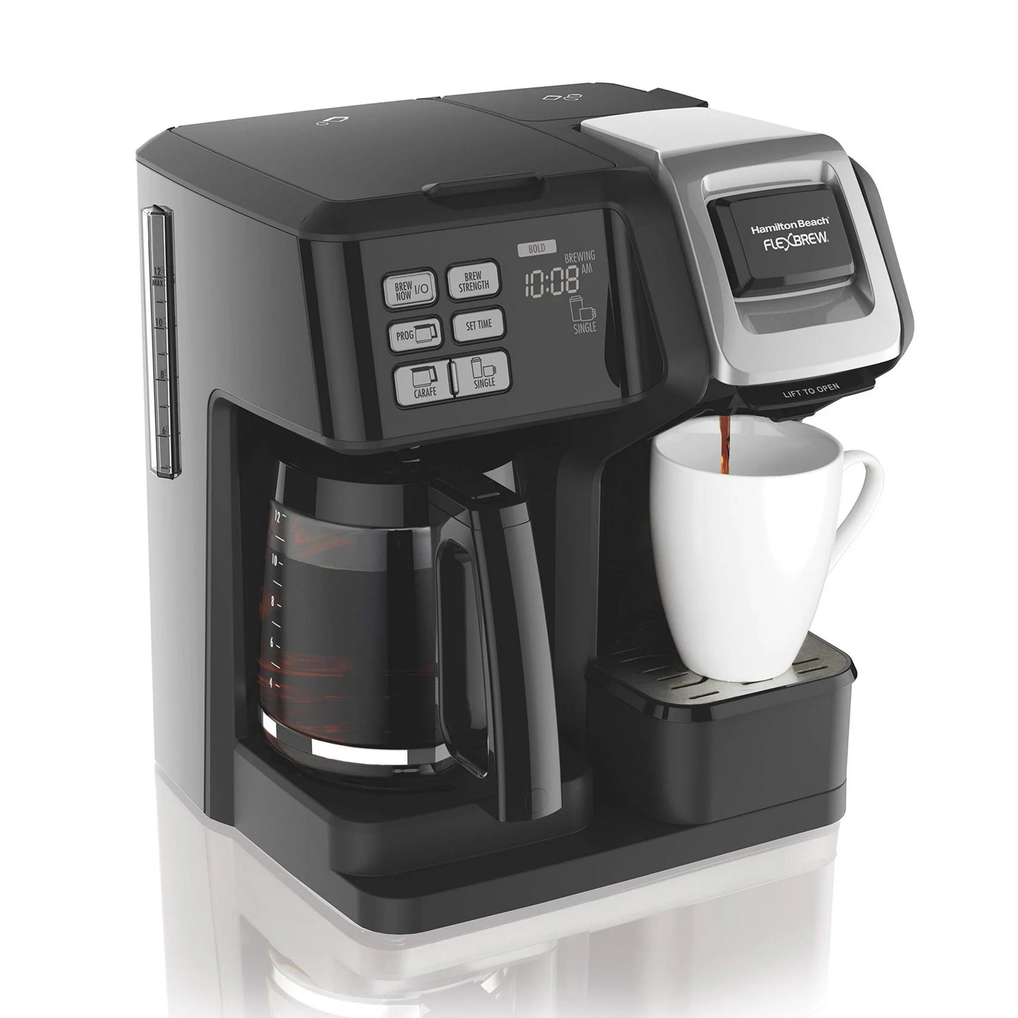 Hamilton Beach FlexBrew Trio Coffee Maker Black 12 Cups and Single-Serve 49957