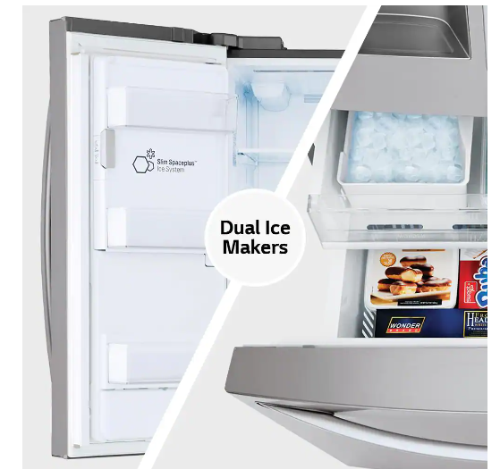 LG 26 cu. ft. French Door Smart Refrigerator with Ice and Water Dispenser in PrintProof Stainless Steel Model LFXS26973S