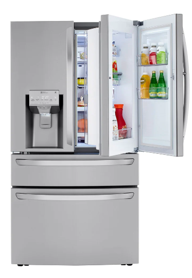 LG 23 cu. ft. Door-In-Door 4-Door French Door Refrigerator, Dual and Craft Ice in PrintProof Stainless Steel, Counter Depth Model LRMDC2306S