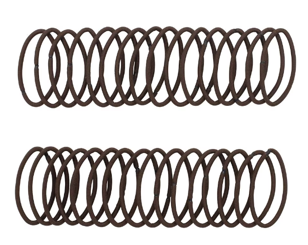 Scunci Medium Hold No Damage Elastics, Brown, 32 Ct