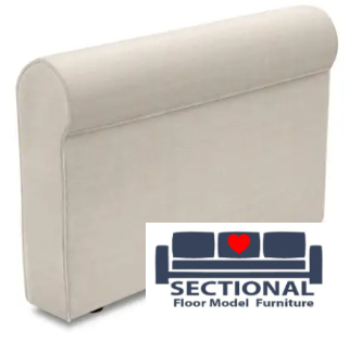 Beige Solid Polylinen Seat Cover Set for Floor Model Sectionals