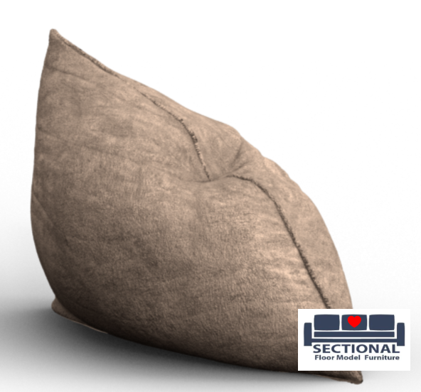 Pillow Bean-Bag -Sandy Brown Fur- Floor Model