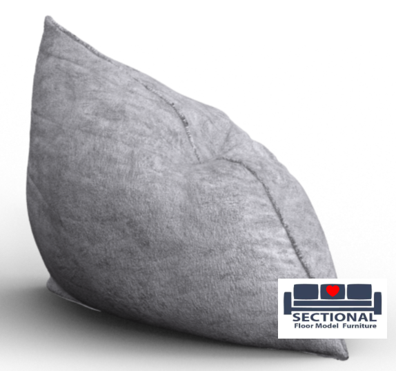 Pillow Bean-Bag -  Light Gray Fur - Floor Model