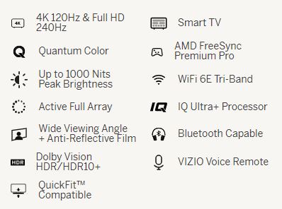 VIZIO 65" Quantum Pro 4K QLED HDR Smart TV model VQP65C-84